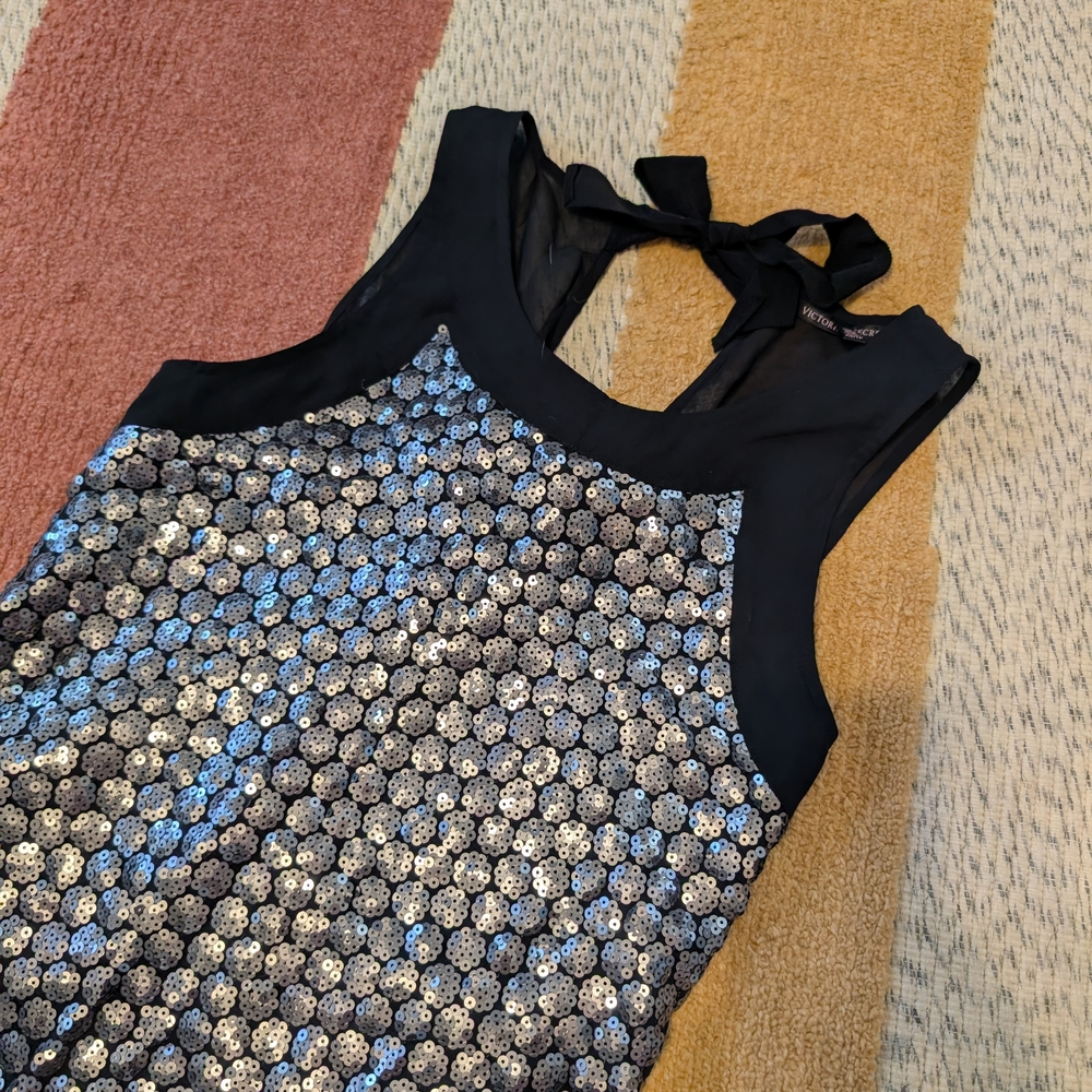 Victoria's Secret Silver Sequin Luxe Minidress Cocktail Party XS - Picture 3 of 6